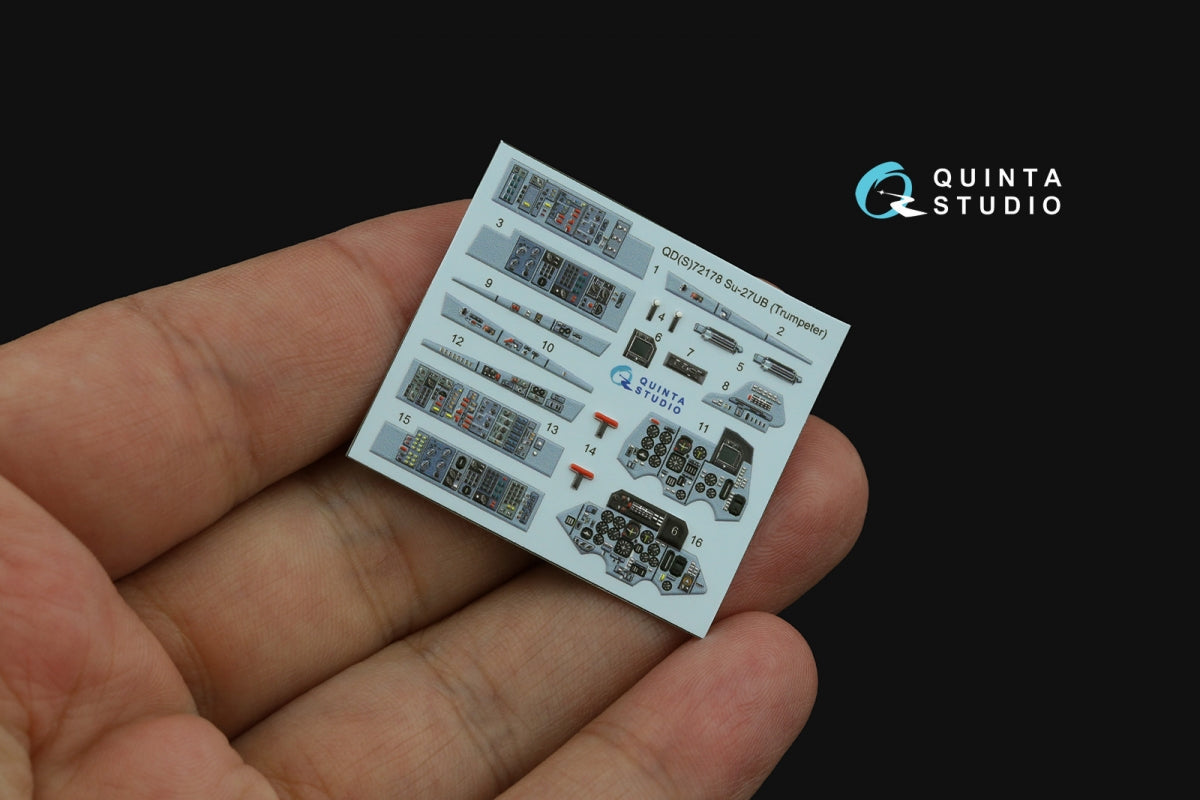 Quinta Studio QD+72180 Su-33 3D-Printed &amp;amp; coloured Interior on decal paper (Trumpeter) (with 3D-printed resin part) 1/72 – imagen 6