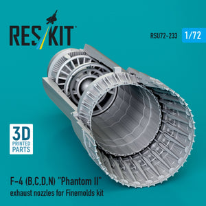 RESKIT RSU72-0233 F-4 (B, C, D, N) &amp;quot;Phantom II&amp;quot; exhaust nozzles for Finemolds kit (3D Printed) 1/72 – image 2