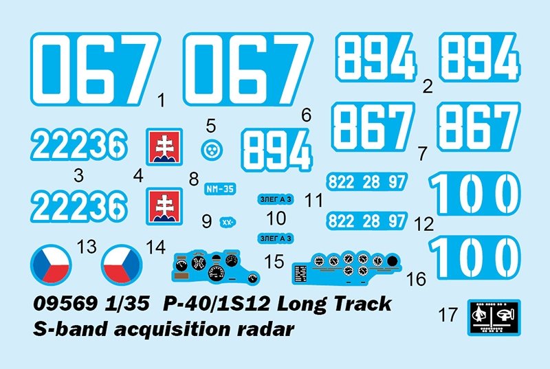 Trumpeter 09569 P-40/1S12 Long Track S-band acquisition radar 1/35 – imagen 6