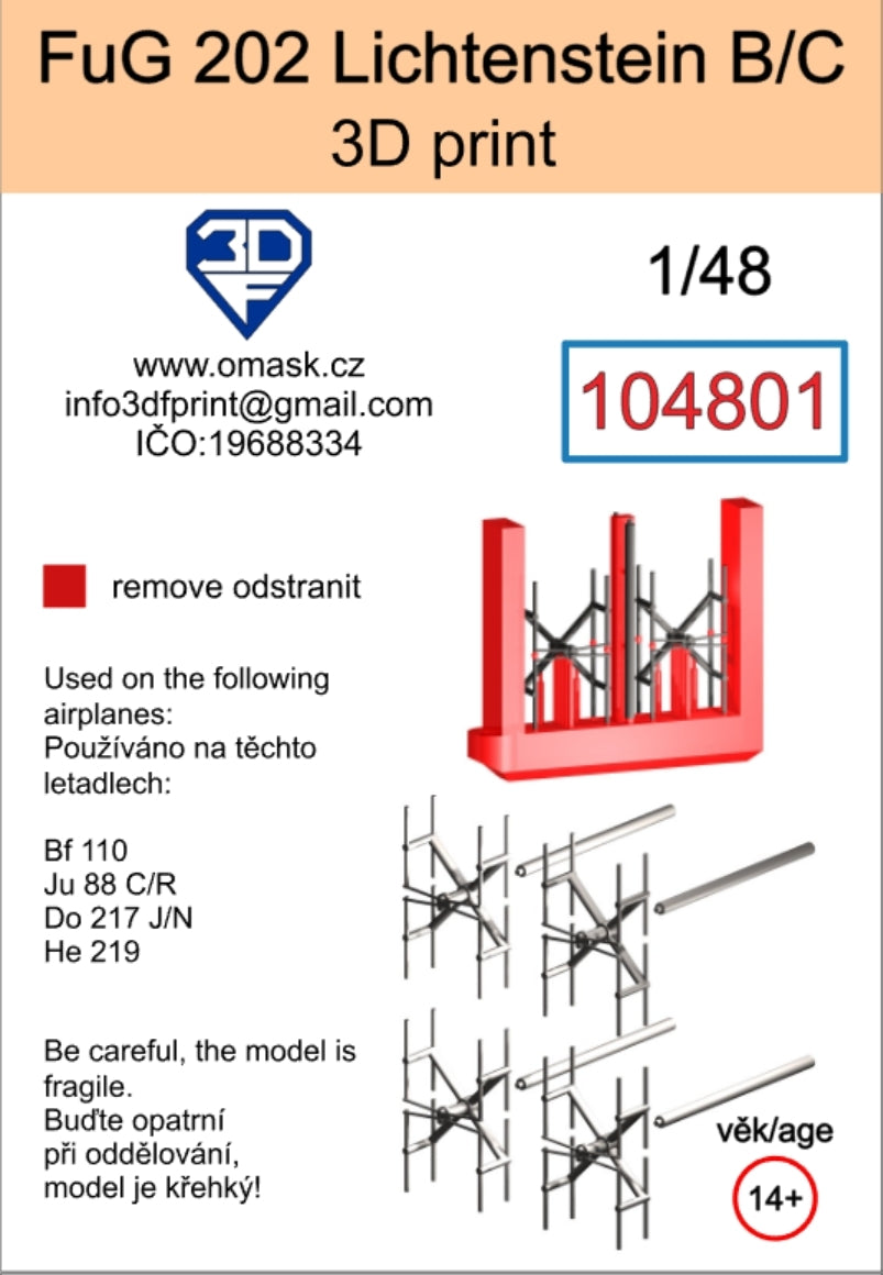 Omask 104801 FuG 202 Lichtenstein B/C (3D print) 1/48 – Bild 2
