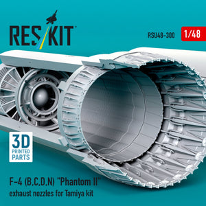 RESKIT RSU48-0300 F-4 (B, C, D, N) « Phantom II » tuyères d&amp;#39;échappement pour maquette Tamiya (impression 3D) 1/48  – image 2