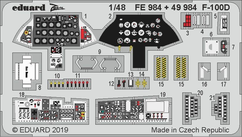 Intérieur du F-100D Eduard 49984 au 1/48 TRUMPETER