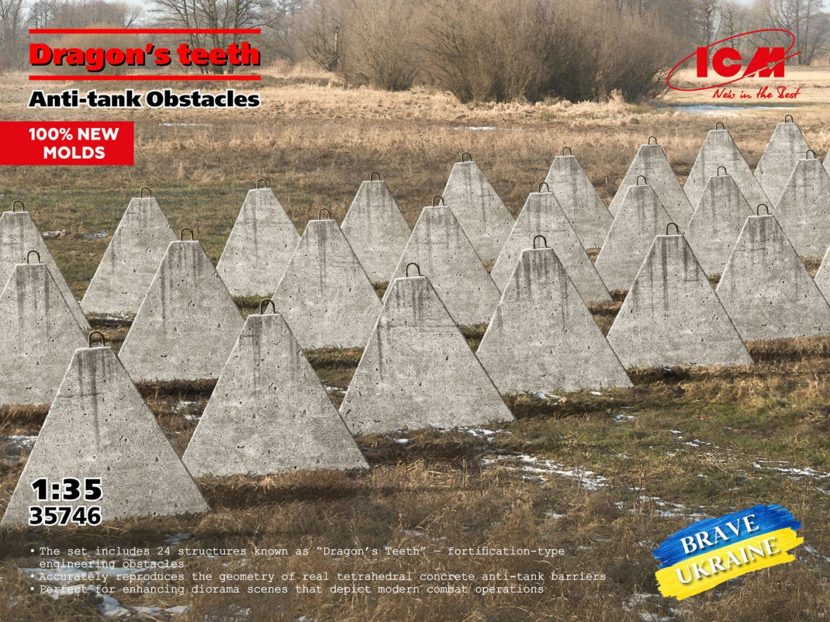 ICM 35746 Dragon’s teeth’. Аnti-tank Obstacles 1/35
