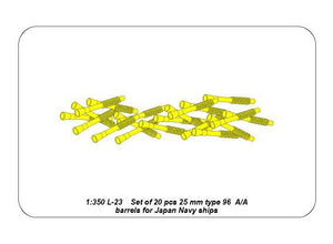 Aber 350L-23 Ensemble de 20 canons antiaériens de type 96 de 25 mm pour navires japonais (1/350) – image 8