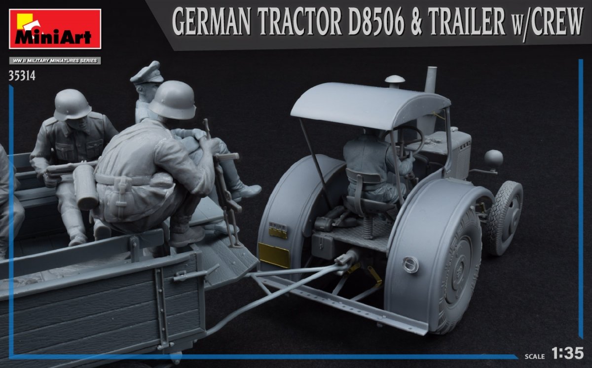 MiniArt 35314 Tracteur allemand D8506 et remorque avec équipage 1/35 – image 4