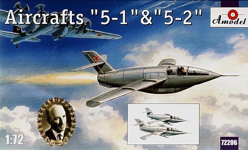 A-Model 72206 Bisnovat &amp;#39;5-1&amp;#39; and &amp;#39;5-2&amp;#39; Soviet Rocket Experimental Aircraft 1/72