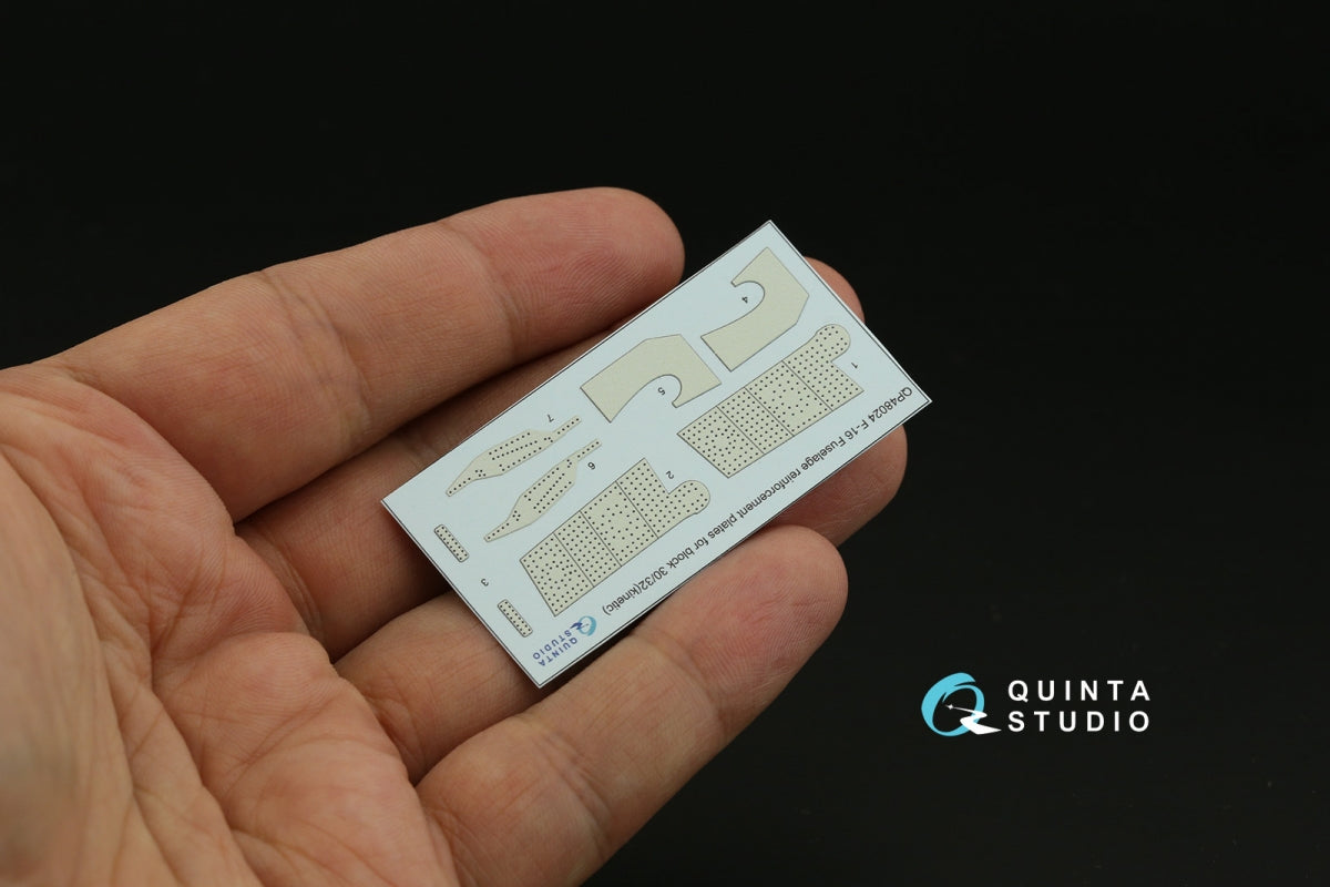 Quinta Studio QP48024 F-16 block 30/32 reinforcement plates (Kinetic 2008 tool) 1/48 – immagine 2
