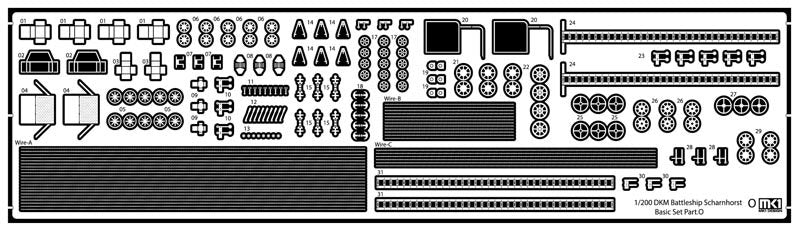 MK1 Design MD-20025 DKM Battleship SCHARNHORST VALUE PACK for Trumpeter 1/200 – immagine 17