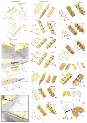 Pontos 37034FN USS BB-63 Missouri 1945 &amp;quot;Advanced&amp;quot; Detail Up Set for Hobbyboss Kit (Teak Tone wooden deck) 1/350 – zdjęcie 21