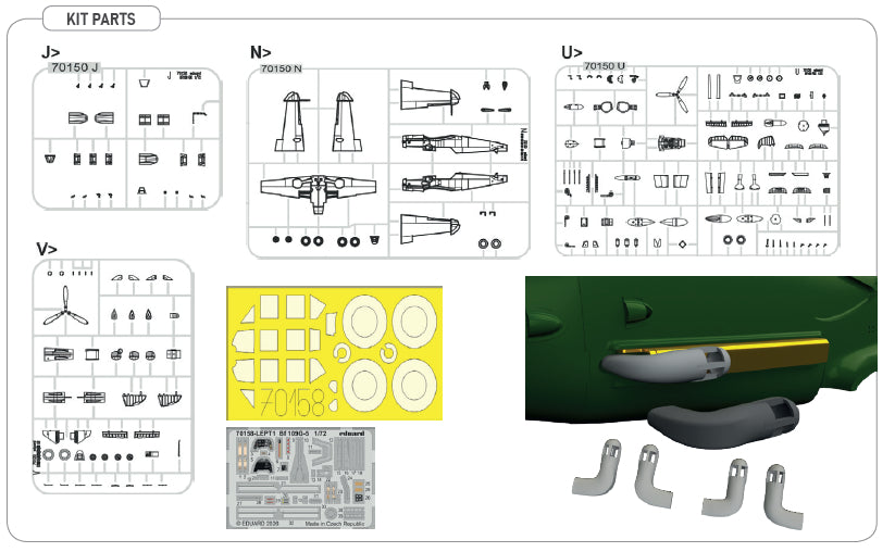 Eduard 70158 Messerschmitt Bf-109 G-5 (Profipack Edition) 1/72 – zdjęcie 12