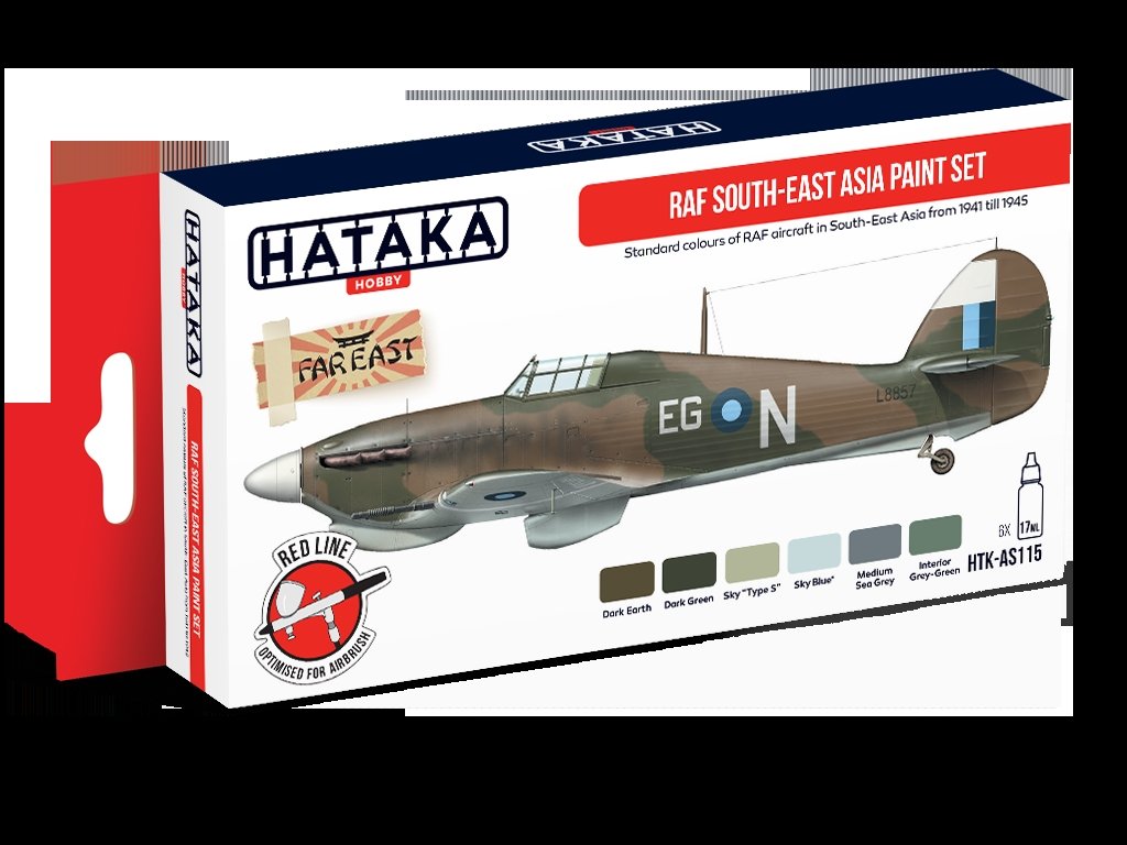 Hataka AS115 RAF South-East Asia paint set 6x17 ml – immagine 2