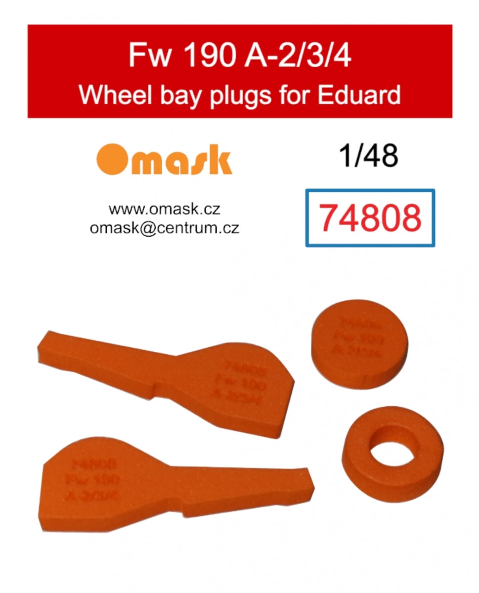 Omask 74808 Bouchons de puits de train d'atterrissage Fw 190 A-2/3/4 (pour Eduard) 1/48