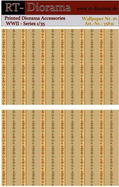 Accessoires imprimés RT-Diorama 35831 : Papier peint n° 16 1/35