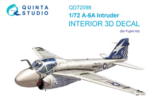 Quinta Studio QD72098 A-6A Intruder 3D-Printed &amp; coloured Interior on decal paper (Fujimi) 1/72