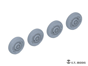 E.T. Model P35-107 WWII German Sd.Kfz.234 Large Diameter Weighted Wheels Type.7 1/35 – imagen 2