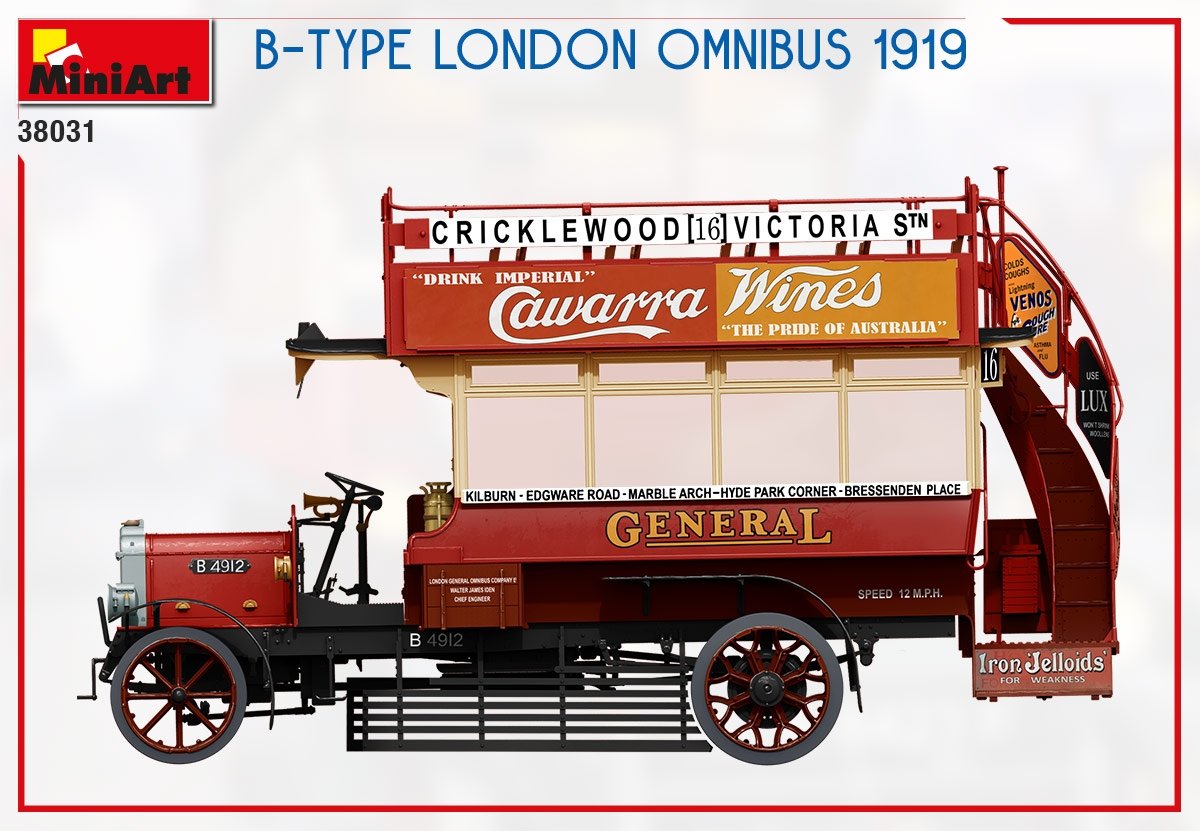 MiniArt 38031 B-TYPE LONDON OMNIBUS 1919 1/35 – imagen 8