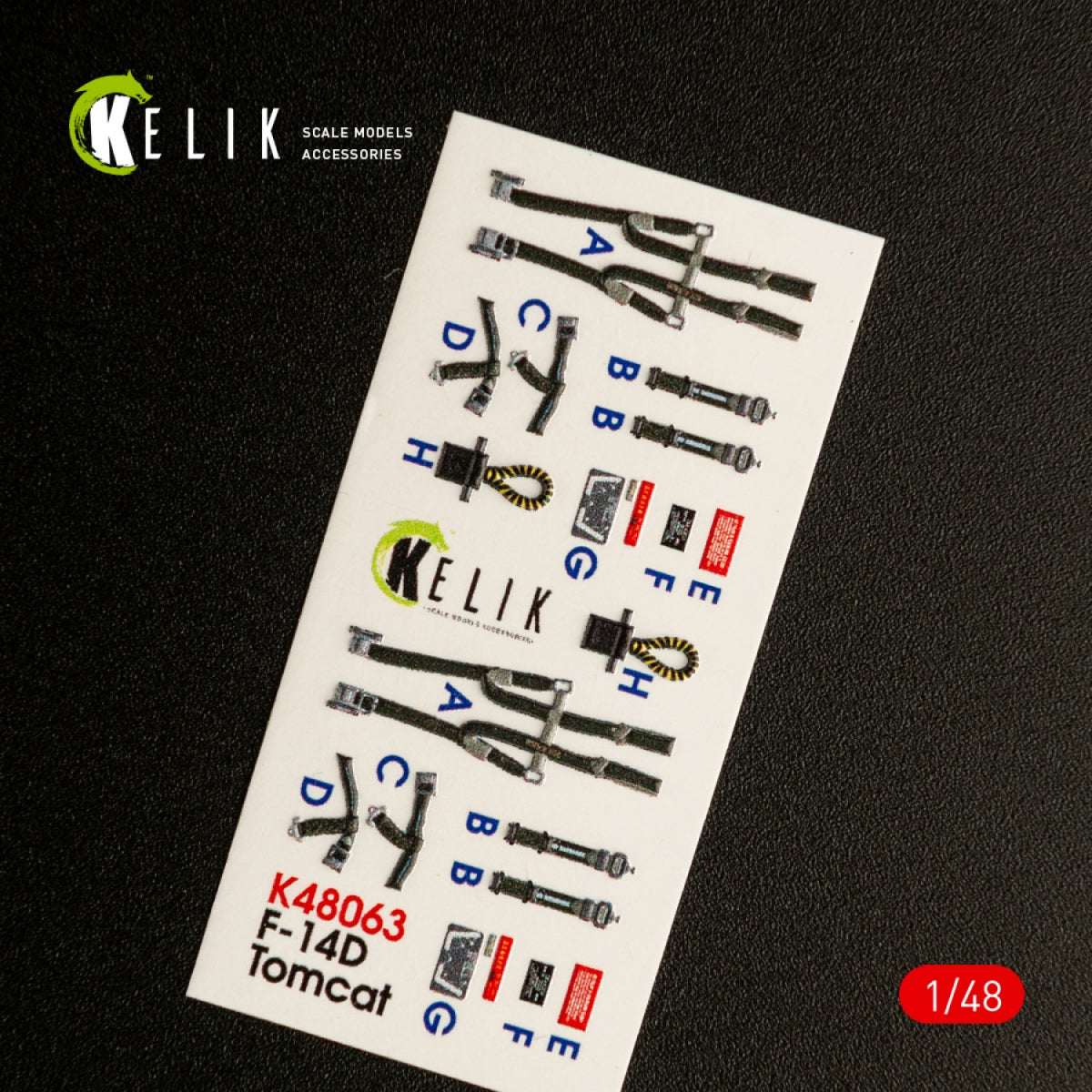 KELIK K48063 F-14D TOMCAT INTERIOR 3D DECALS FOR TAMIYA KIT 1/48 – immagine 2