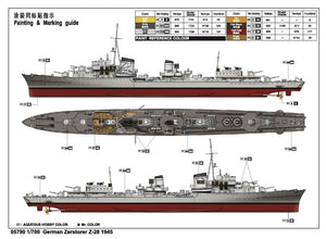 Trumpeter 05790 German Zerstorer Z-28 (1945) 1/700 – imagen 4