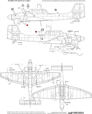 HobbyDecal ST32009V1 Ju-87 Stencils ver 1 1/32 – immagine 2