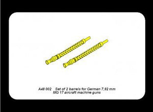 Aber A48 002 Jeu de 2 canons pour mitrailleuses d&amp;#39;avion allemandes MG 17 de 7,92 mm (1/48) – image 3