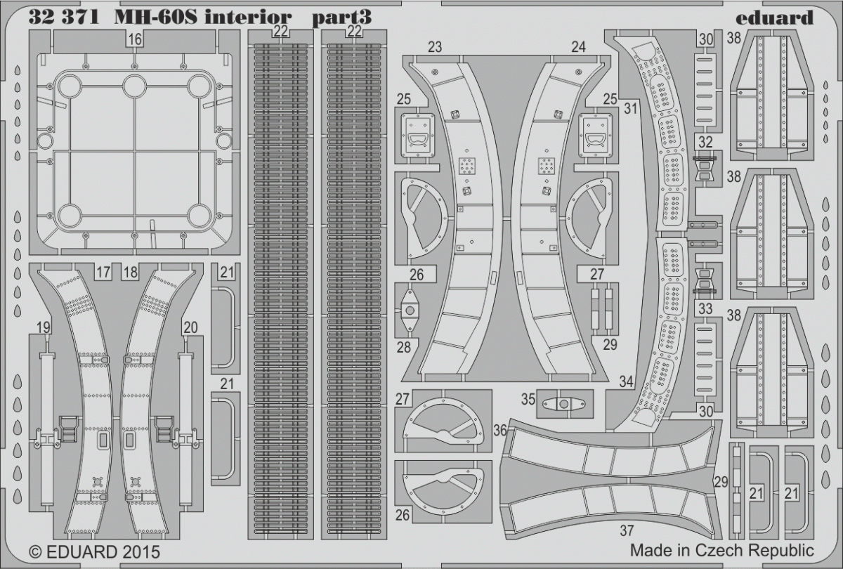 Eduard 32371 MH-60S interior 1/35 ACADEMY – imagen 3
