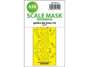 Art Scale Kit M32122 Spitfire Mk.XVIe Double-Sided Express Fit Mask for Tamiya 1/32