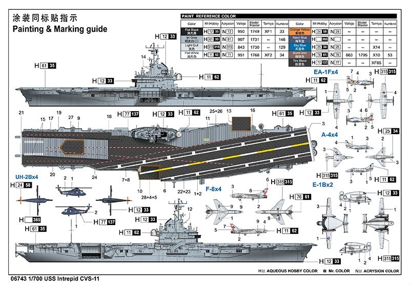 Trumpeter 06743 USS Intrepid CVS-11 1/700 – imagen 6