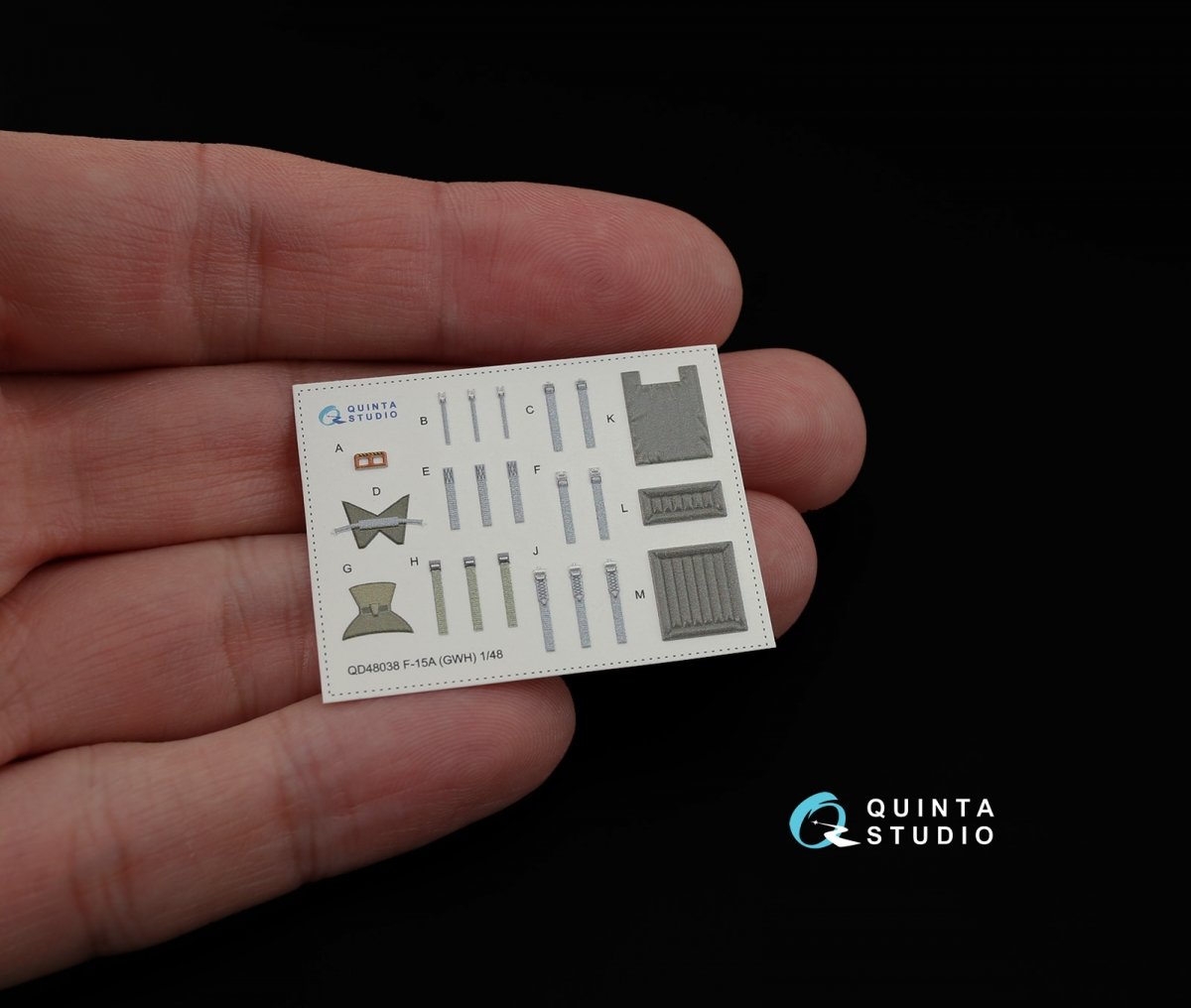 Quinta Studio QD48038 F-15A 3D-Printed &amp;amp; coloured Interior on decal paper (for GWH kit) 1/48 – imagen 9