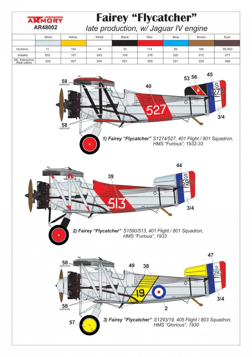 Armory Models 48002 Fairey Flycatcher British interwar FAA Fighter, late version, w/ Jaguar-IV engine 1/48 – imagen 6