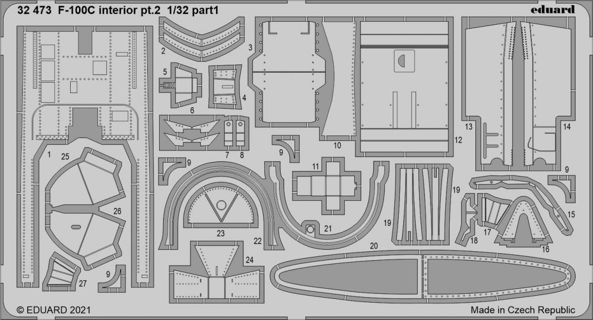 Eduard BIG33136 F-100C PARTIE I TROMPETTE 1/32 – image 2