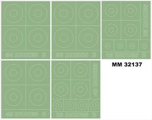Coquilles rondes Montex MM32137 RAF type B 56, 54, 49, 40, 35, 25, 15 pouces