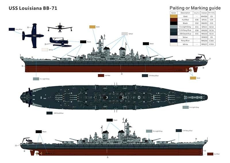 Very Fire VF350914 U.S. Navy Louisiana 1/350 – zdjęcie 3
