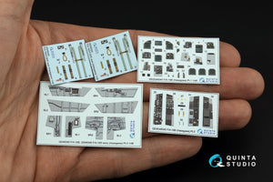 Quinta Studio QD48345 F/A-18B 3D-Printed &amp;amp; coloured Interior on decal paper (Hasegawa) 1/48 – immagine 2