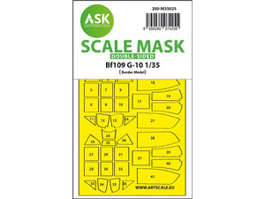 Art Scale Kit M35025 Messerschmitt Bf 109 G-10 Double-Sided Painting Mask for Border Model 1/35