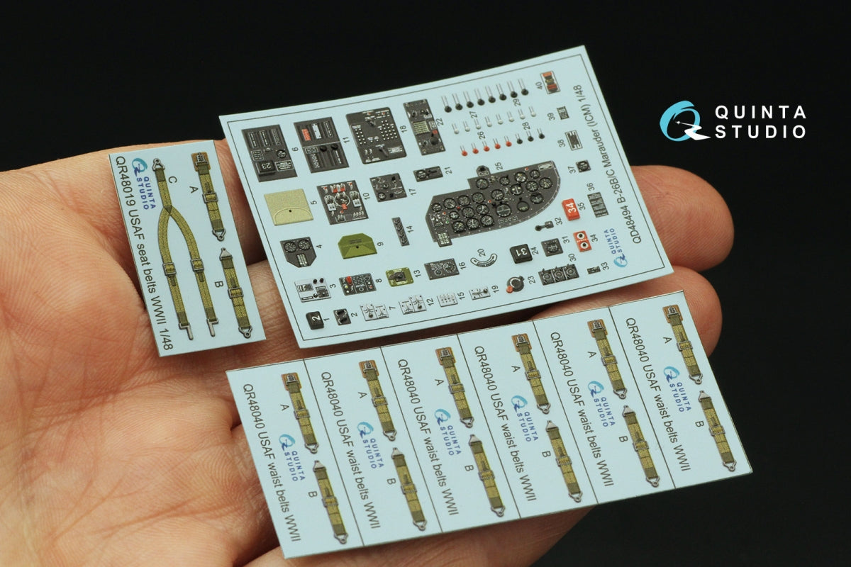 Quinta Studio QD48494 B-26B/C Marauder 3D-Printed coloured Interior on decal paper (ICM) 1/48 – imagen 4