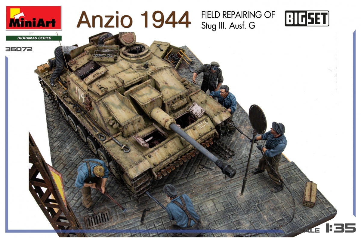 MiniArt 36072 Anzio 1944. Field Repairing of Stug III. Ausf. G. BIG SET 1/35 – imagen 6