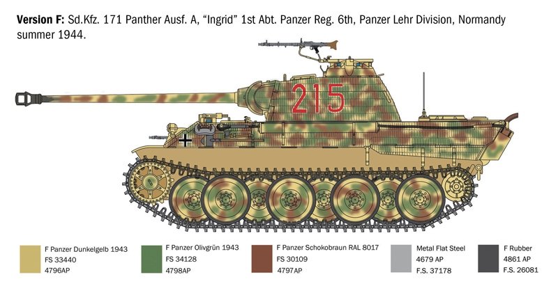Italeri 0270 SD.KFZ. 171 PANTHER AUSF. A 1/35 – imagen 8