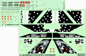 ModelMaker Decals D48186 Belgian F-16 30th OCU anniversary 1/48 – imagen 2