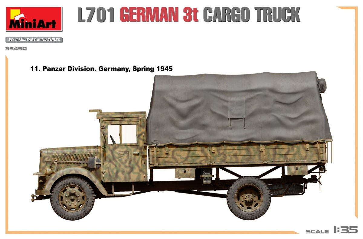 Miniart 35450 L701 GERMAN 3T CARGO TRUCK 1/35 – imagen 15