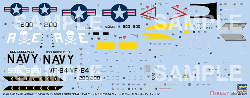 Hasegawa CH44 F-4J Phantom II VF-84 Jolly Rogers Super Detail 1/48 – zdjęcie 8