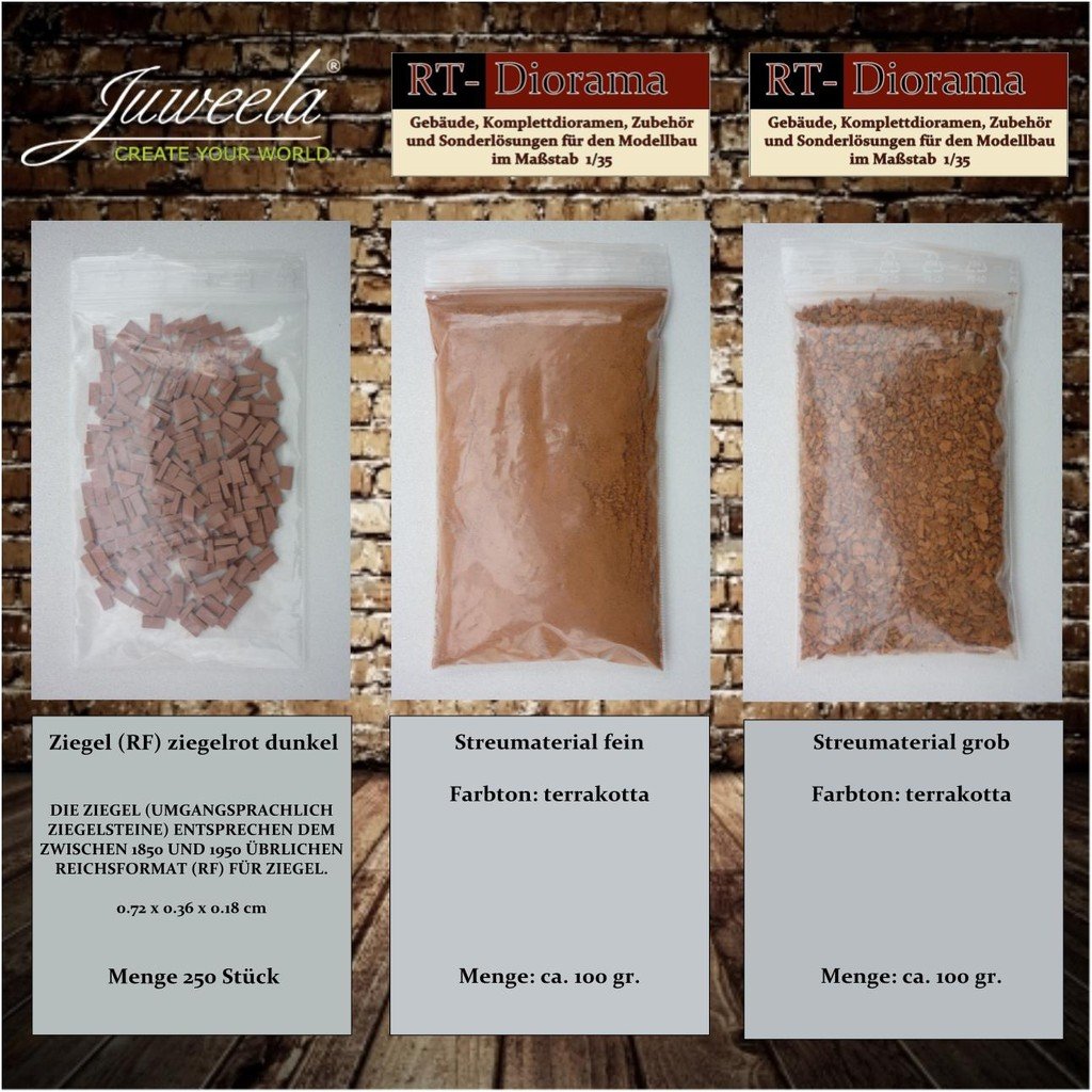 RT-Diorama 35208 Bricks, scattering material "fine & coarse" 1/35