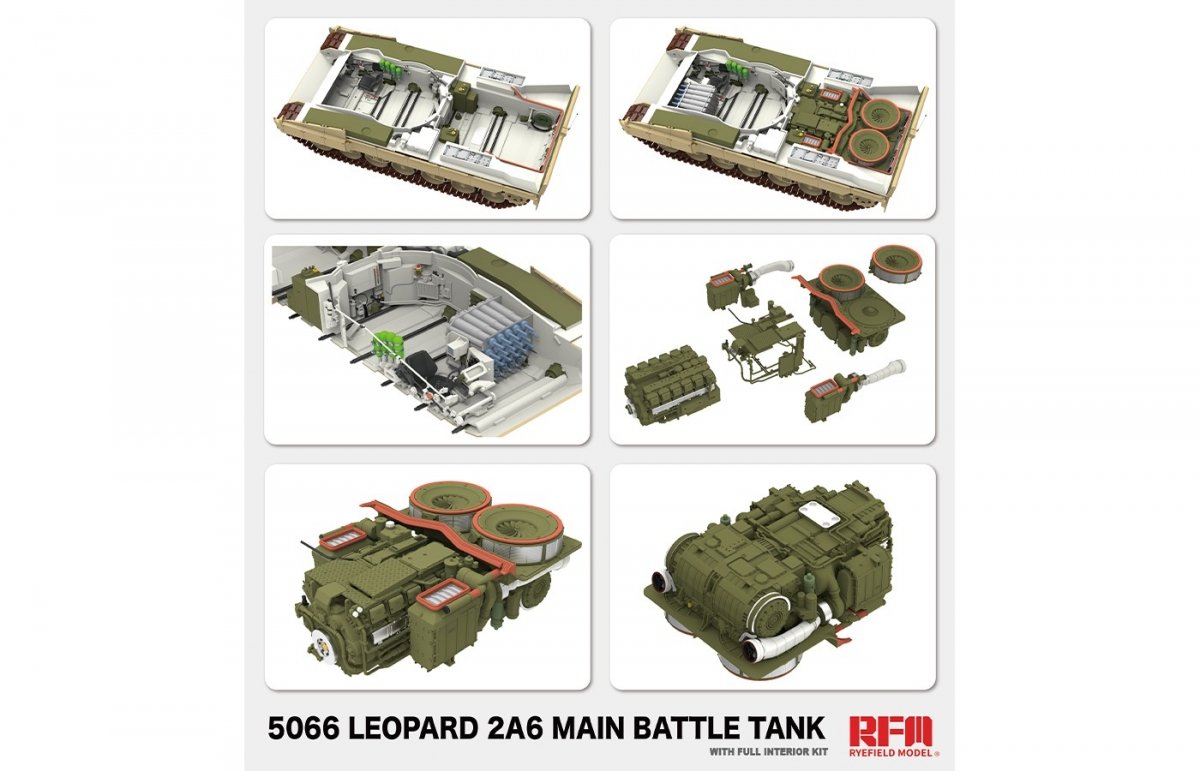 Rye Field Model 5066 Leopard 2 A6 - FULL INITERIOR 1/35 – immagine 4