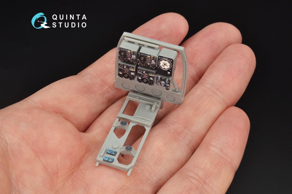 Intérieur imprimé en 3D et coloré sur papier décalcomanie Quinta Studio QD32063 Bf 110C/D (pour maquette Dragon) 1/32  – image 11