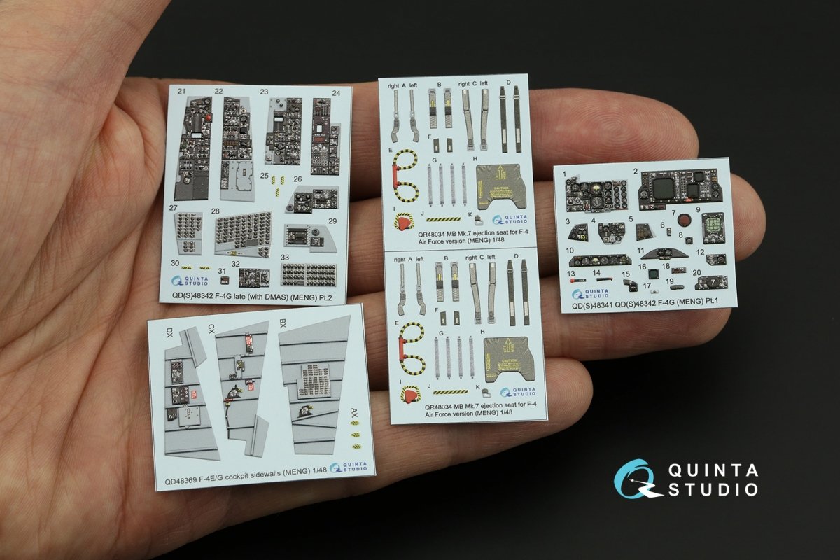 Quinta Studio QD48342 F-4G late 3D-Printed &amp;amp; coloured Interior on decal paper (Meng) 1/48 – Bild 3