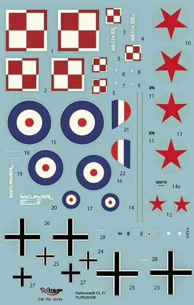 Mirage-Hobby 481403 HALBERSTADT CL.IV Wojna Polsko-Sowiecka / Siły okupacyjne RAF 1919 1/48 – zdjęcie 5