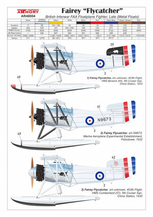 Armory Models 48004 Fairey Flycatcher British Interwar FAA Floatplane Fighter, Late (Metal) 1/48 – immagine 10