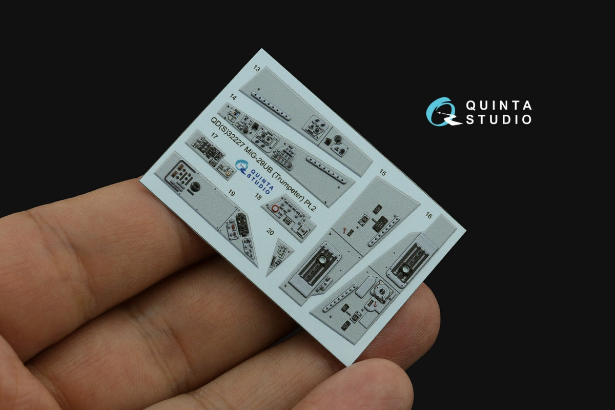 Quinta Studio QDS-32227 MiG-29UB 3D-Printed &amp;amp; coloured Interior (Trumpeter) (Small version) 1/32 – immagine 6