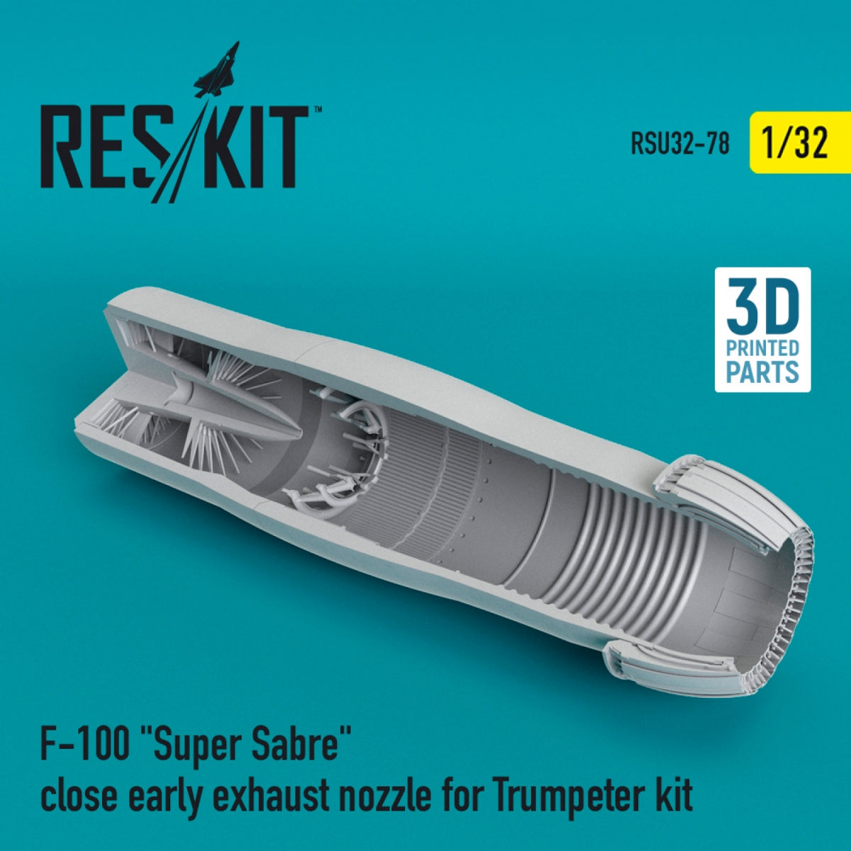 RESKIT RSU32-0078 F-100 &amp;quot;SUPER SABRE&amp;quot; CLOSE EARLY EXHAUST NOZZLE FOR TRUMPETER KIT 1/32 – imagen 2
