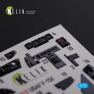 KELIK K72111 F-15E interior 3D decals for Academy kit 1/72 – immagine 5