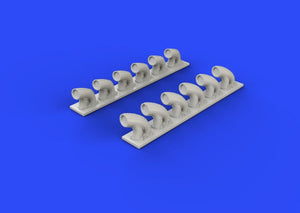Eduard 632081 P-39Q/ N exhaust stacks KITTY HAWK 1/32